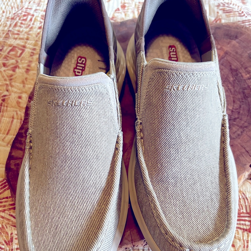 Skechers Men's Taupe Slip-In Loafers